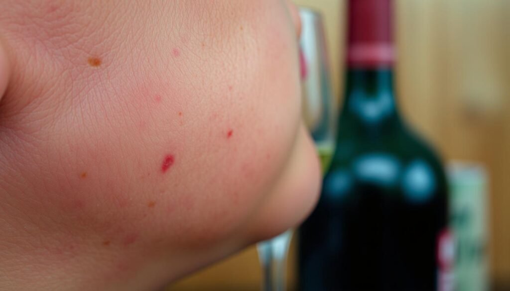 alcohol consumption effects on skin