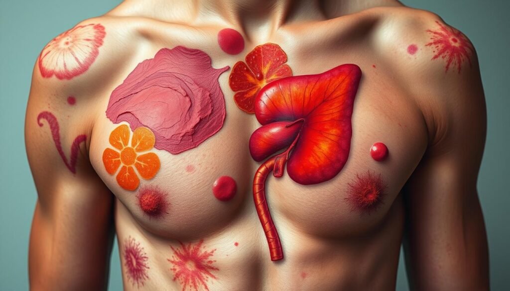 alcohol skin problems and liver dysfunction