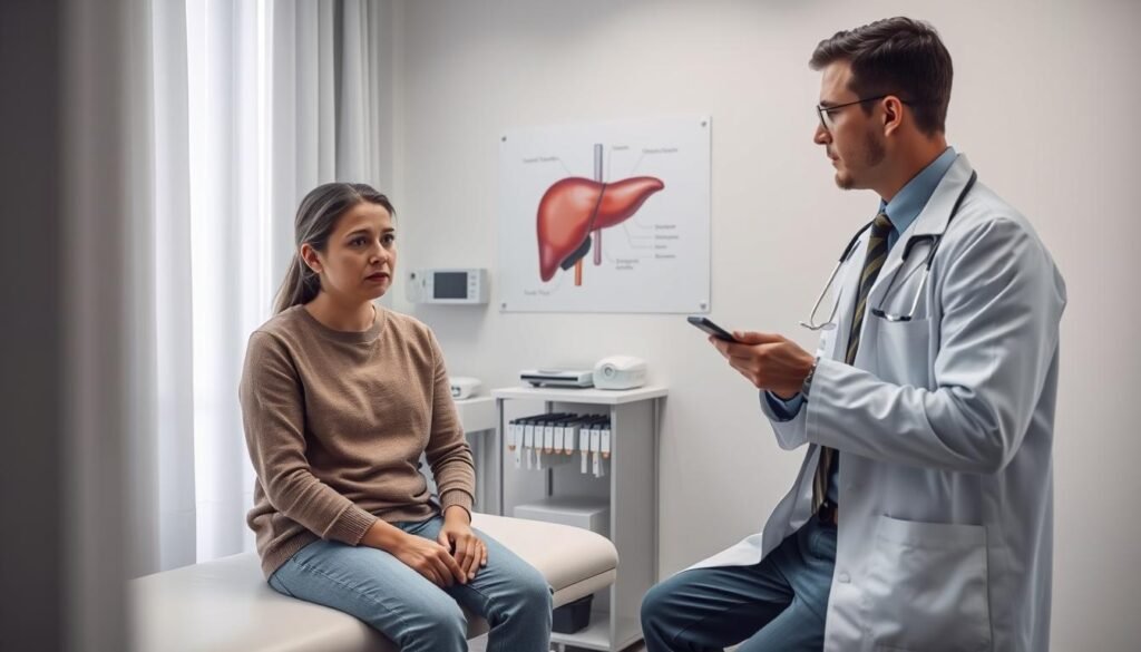 doctor consultation for liver symptoms