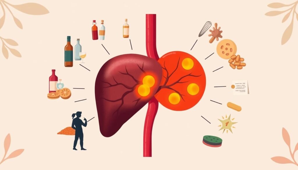 inflamed liver causes