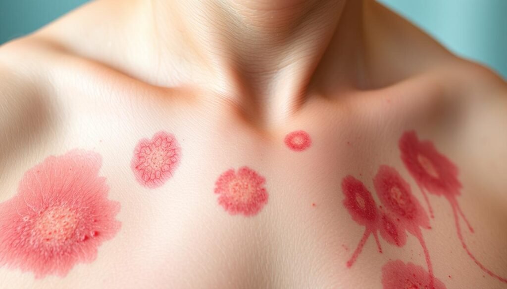liver disease red spots on skin