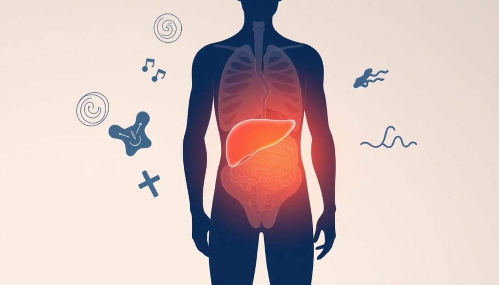 nausea and vomiting related to liver health symptoms