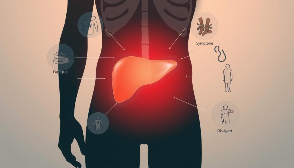 symptoms of an enlarged liver